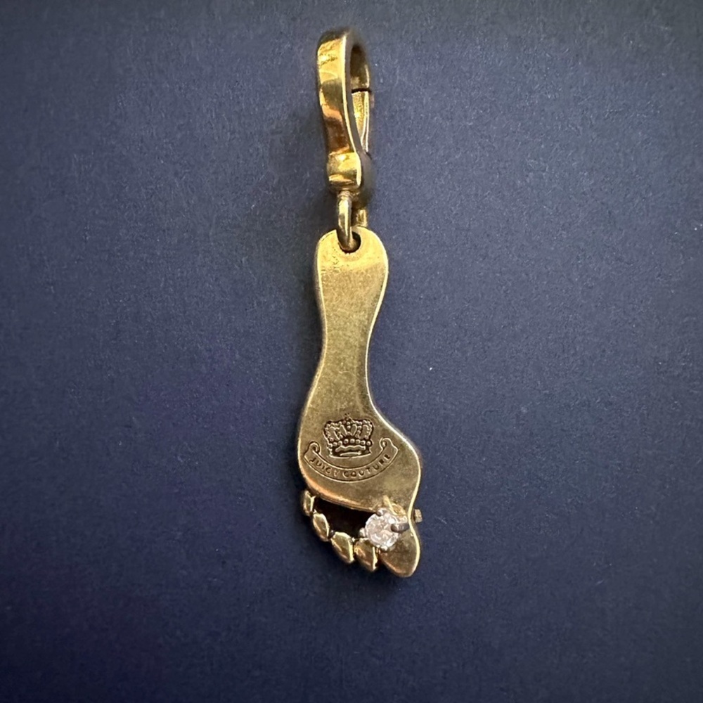 Rare Juicy Couture Foot Charm with Crystal Toe Accent